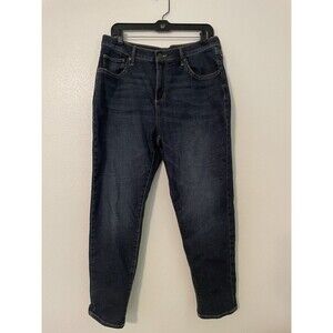 SONOMA womens high rise Boyfriend jeans size 10 stretch dark wash